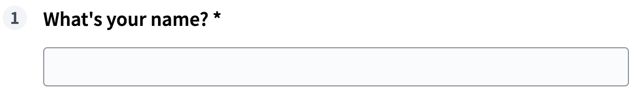 Short answer type - frontend